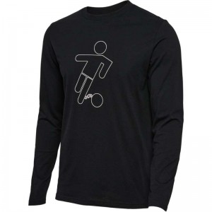Pánské Tričko Hummel Amnesty L/S Černé | 687595-590