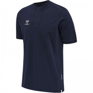 Pánské Tričko Hummel Move Grid Polo Tmavě Blankyt | 531697-275
