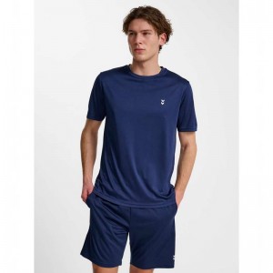 Pánské Tričko Hummel Pulse Training S/S Tmavě Blankyt | 261590-178