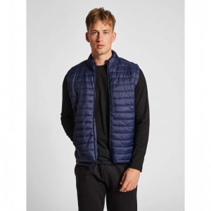 Pánské Tričko Hummel Red Quilted Tmavě Blankyt | 979729-476