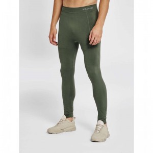 Pánské Tričko Hummel Stroke Seamless Zelene | 174643-617