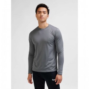 Pánské Tričko Hummel Te Topaz L/S Šedé | 495673-681