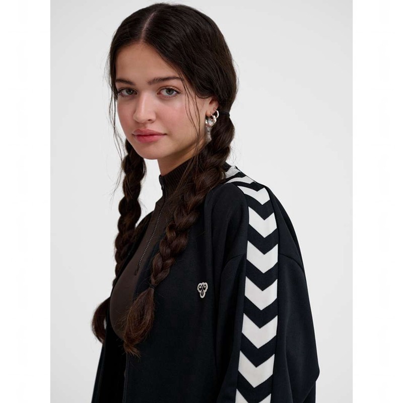 Dámské Bundy Hummel Archive Regular Poly Zip Černé | 629042-439