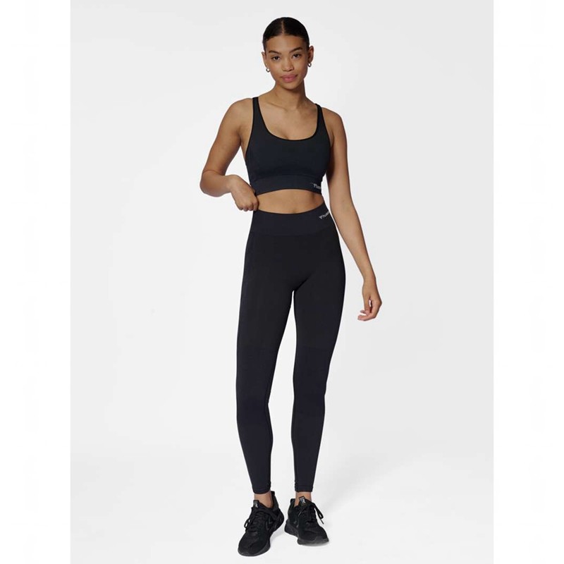 Dámské Bundy Hummel Clea Seamless Mid Waist Černé | 304197-555