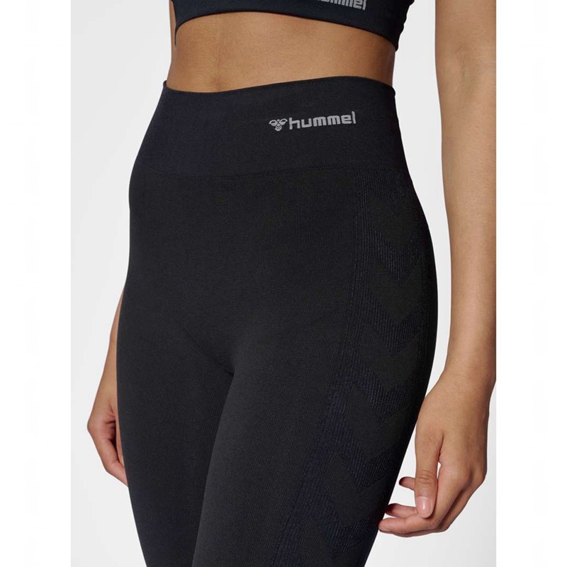 Dámské Bundy Hummel Clea Seamless Mid Waist Černé | 304197-555