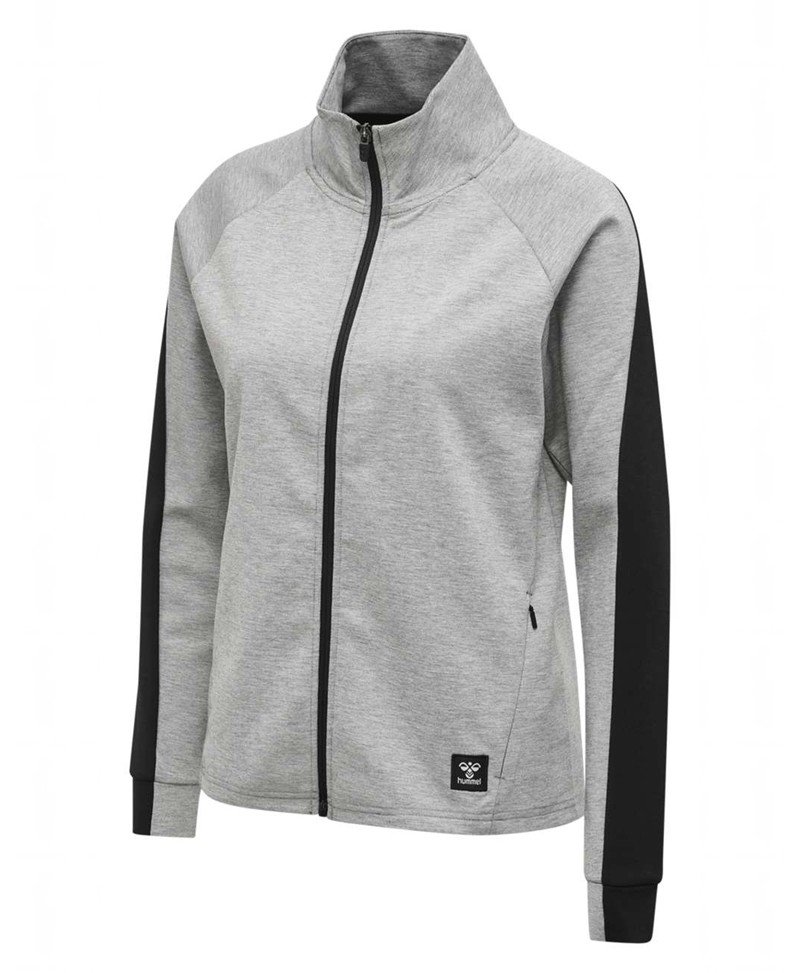 Dámské Bundy Hummel Essi Zip Šedé | 291608-436