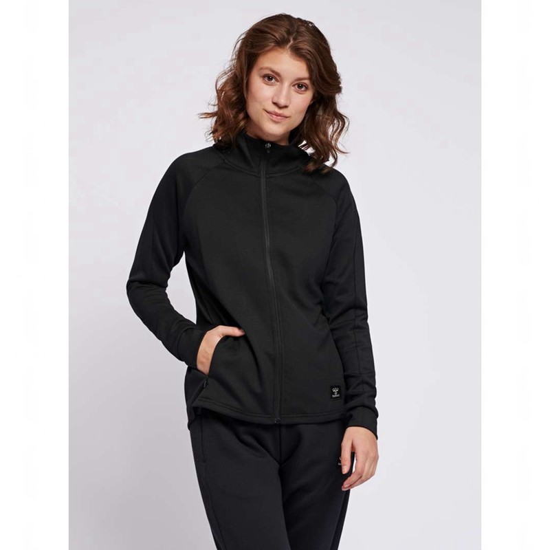 Dámské Bundy Hummel Essi Zip Černé | 749212-406