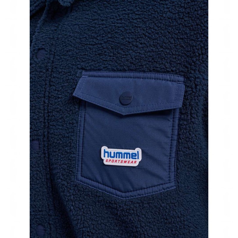 Dámské Bundy Hummel Fleece Overshirt Sportswear Tmavě Blankyt | 180025-428