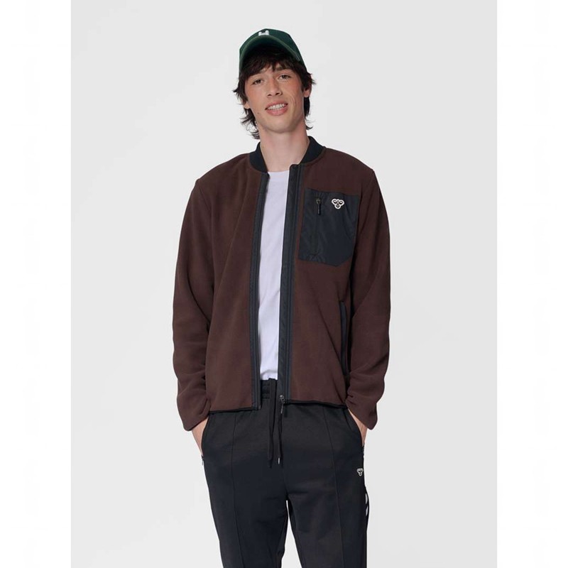 Dámské Bundy Hummel Fleece Zip Bee Vínové | 482299-811