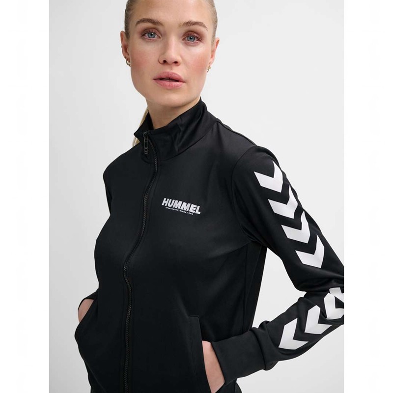 Dámské Bundy Hummel Legacy Evy Poly Zip Černé | 232247-595