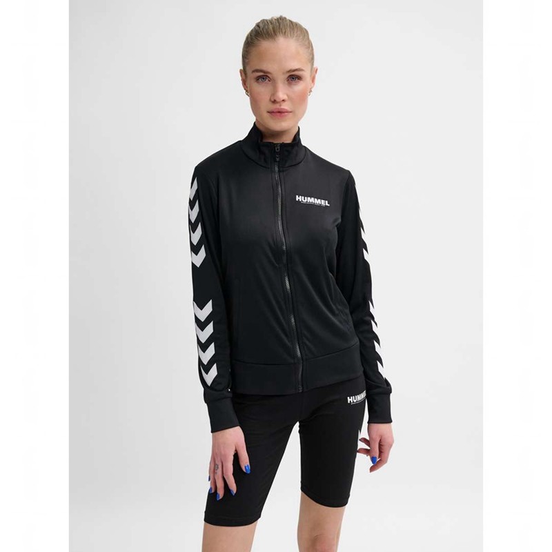Dámské Bundy Hummel Legacy Evy Poly Zip Černé | 232247-595