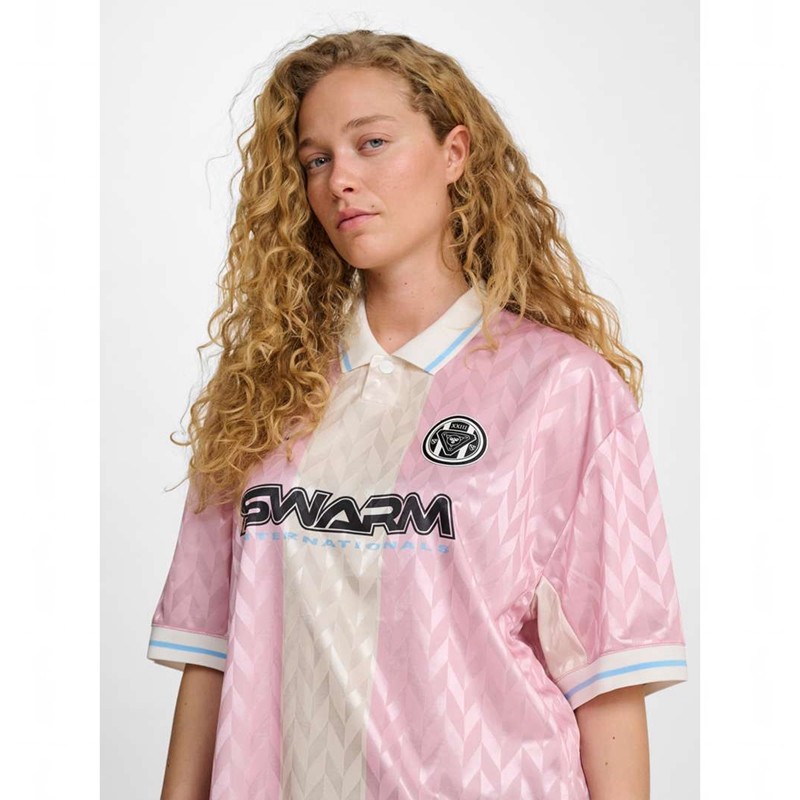 Dámské Bundy Hummel Loose Fb S/S Růžové | 445668-588