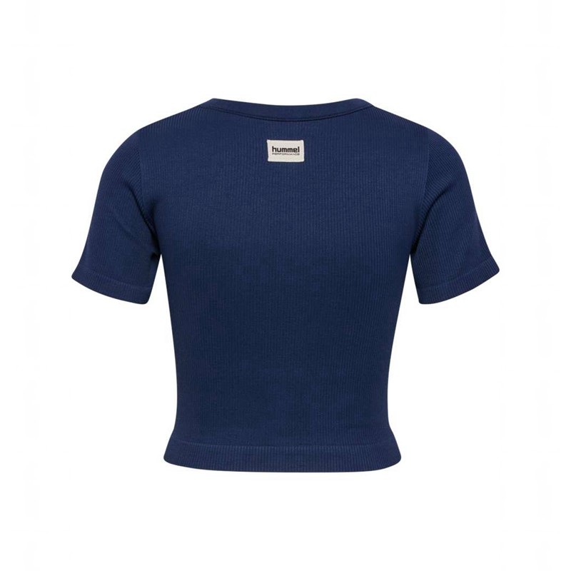 Dámské Bundy Hummel Pulse Seamless Rib W S/S Tmavě Blankyt | 571006-454