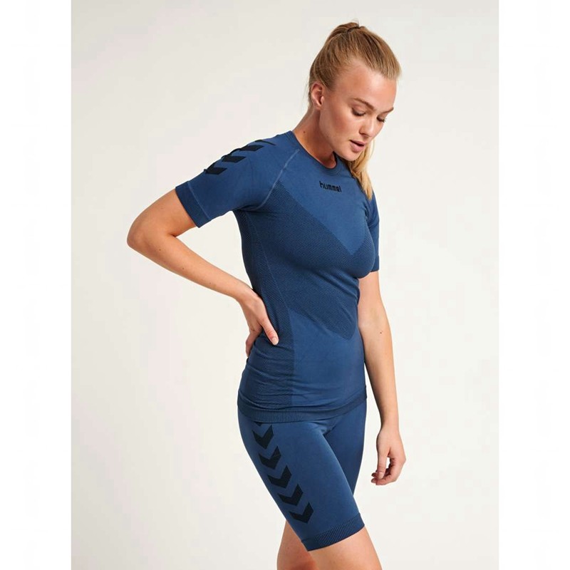Dámské Dres Hummel First Seamless S/S W Tmavě Blankyt | 562335-970