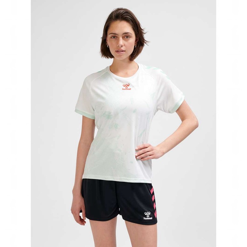 Dámské Dres Hummel Graphic Universe Ss Bílé | 476899-212
