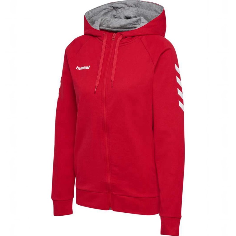 Dámské Kalhoty Hummel Go Cotton Zip Červené | 885534-550
