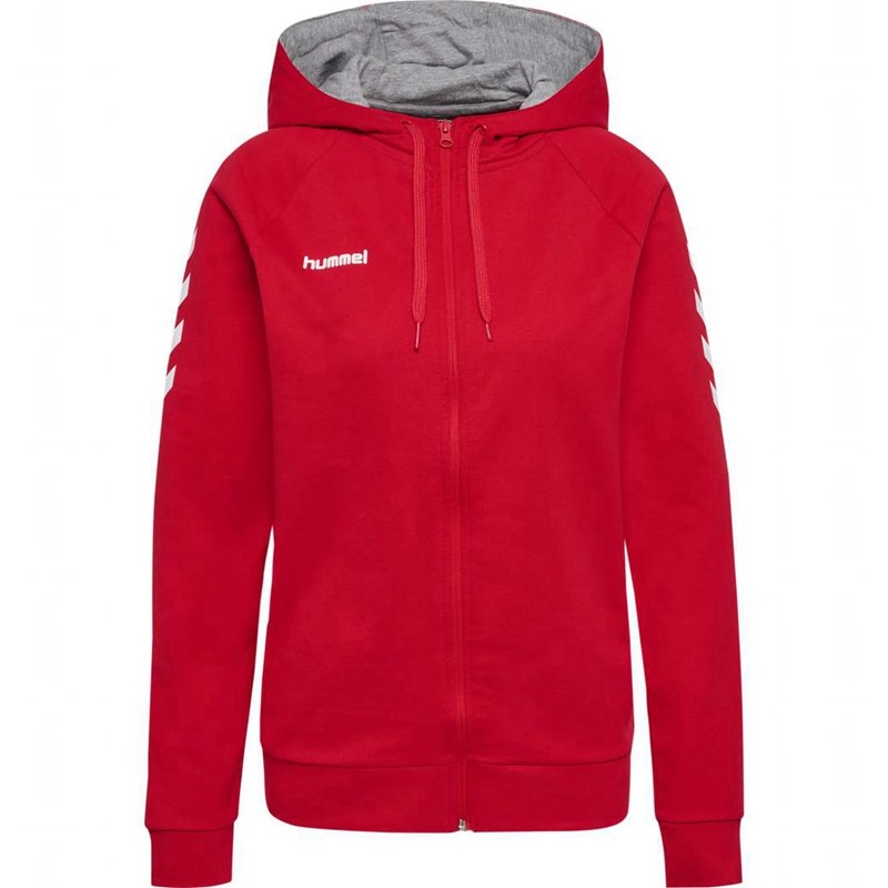 Dámské Kalhoty Hummel Go Cotton Zip Červené | 885534-550