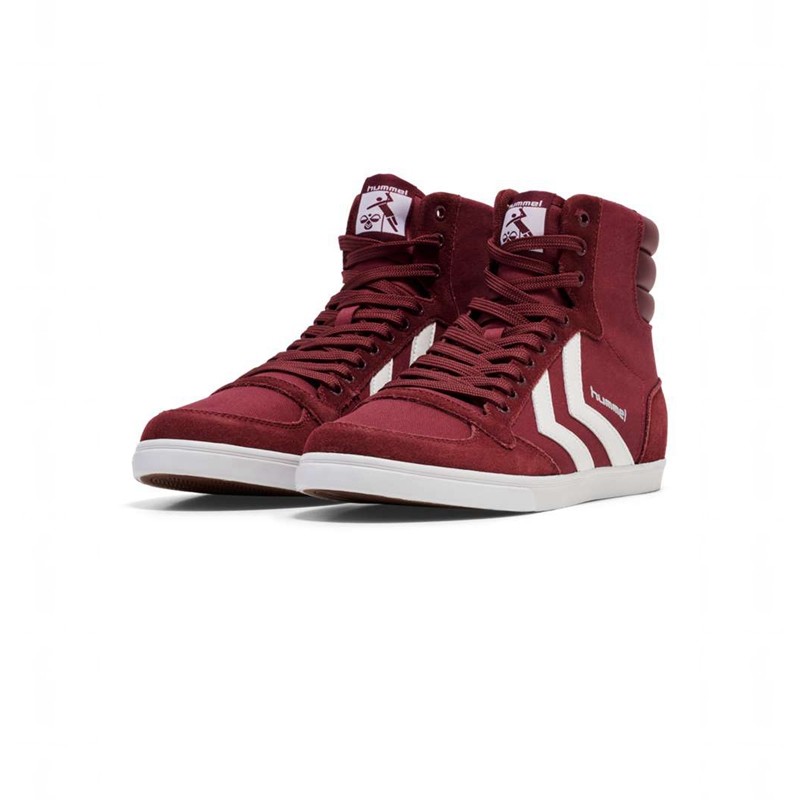 Dámské Kalhoty Hummel Slimmer Stadil High Červené | 450106-044