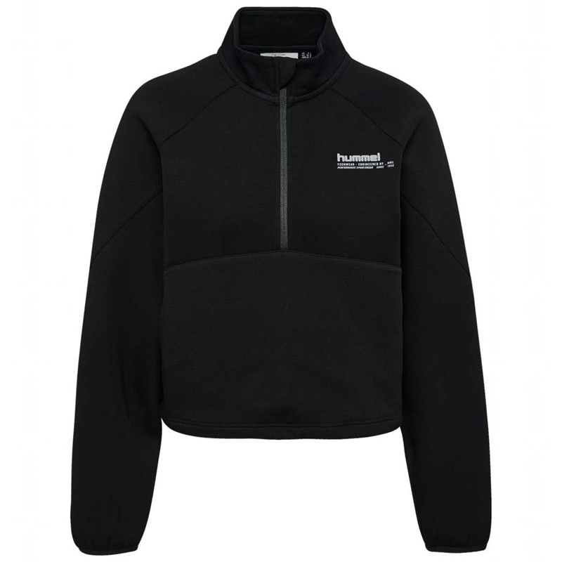 Dámské Kalhoty Hummel Tech Fleece Boxy Half Zip Černé | 431700-885
