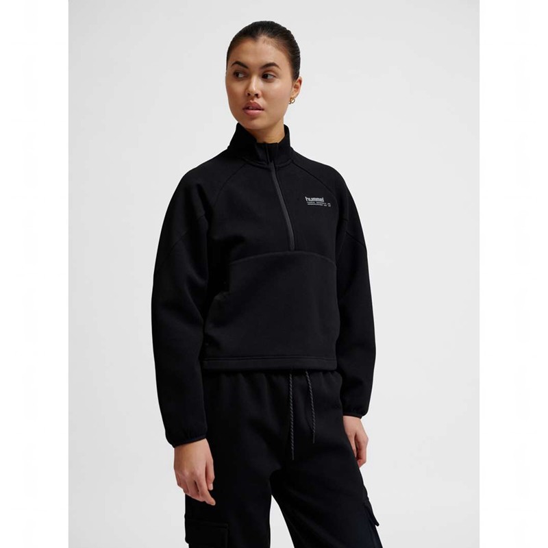 Dámské Kalhoty Hummel Tech Fleece Boxy Half Zip Černé | 431700-885