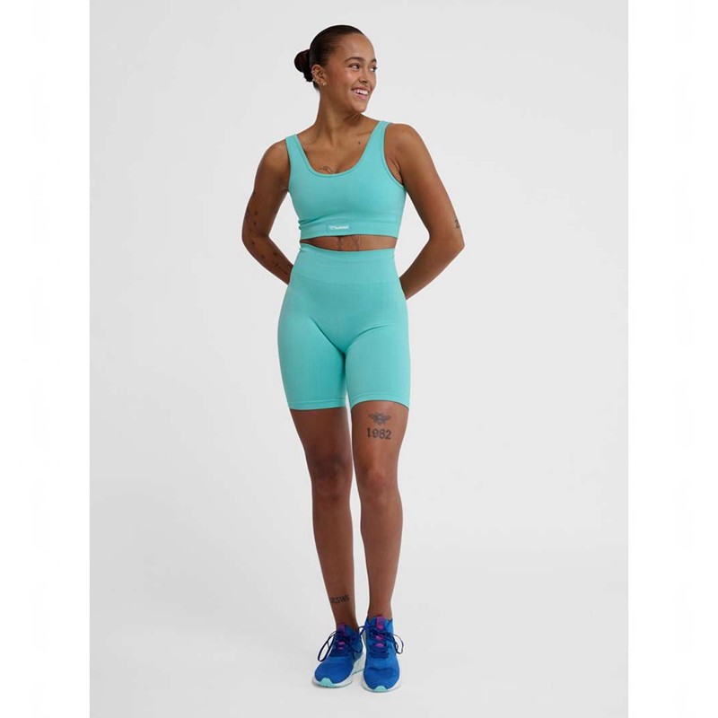 Dámské Kraťasy Hummel Alive Seamless High Waist Blankyt | 796917-868