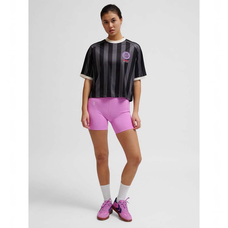 Dámské Kraťasy Hummel Boxy Bee Mine Shirt S/S Černé | 830931-877