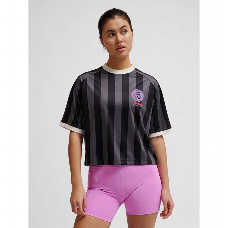 Dámské Kraťasy Hummel Boxy Bee Mine Shirt S/S Černé | 830931-877