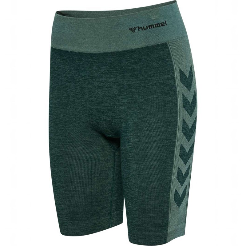 Dámské Kraťasy Hummel Clea Seamless Cycling Zelene | 950622-291