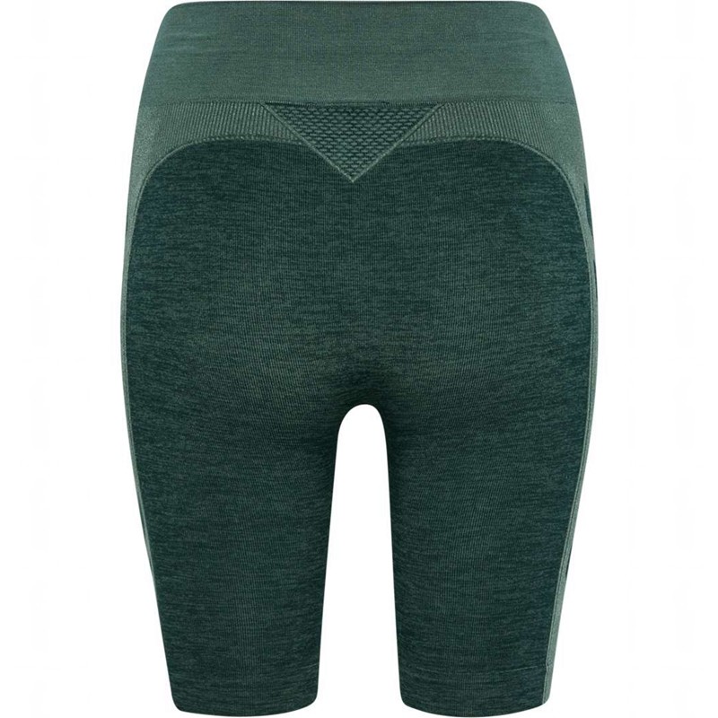 Dámské Kraťasy Hummel Clea Seamless Cycling Zelene | 950622-291