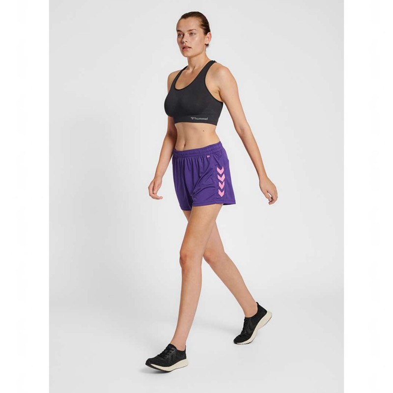 Dámské Kraťasy Hummel Core Xk Poly Fialové | 349869-601