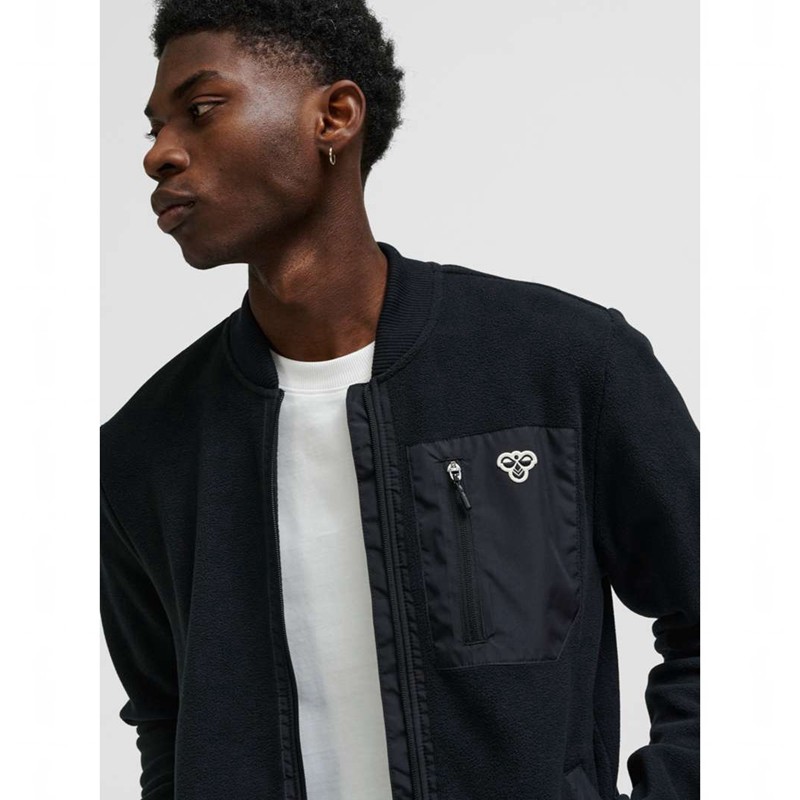 Dámské Kraťasy Hummel Fleece Zip Bee Černé | 986552-097