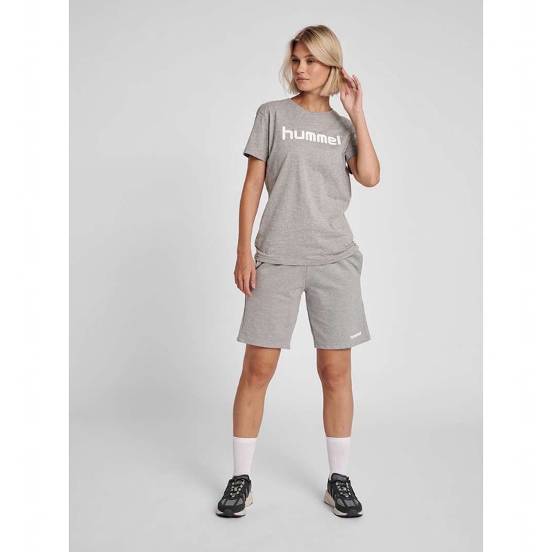 Dámské Kraťasy Hummel Go Cotton Bermuda Šedé | 525154-185