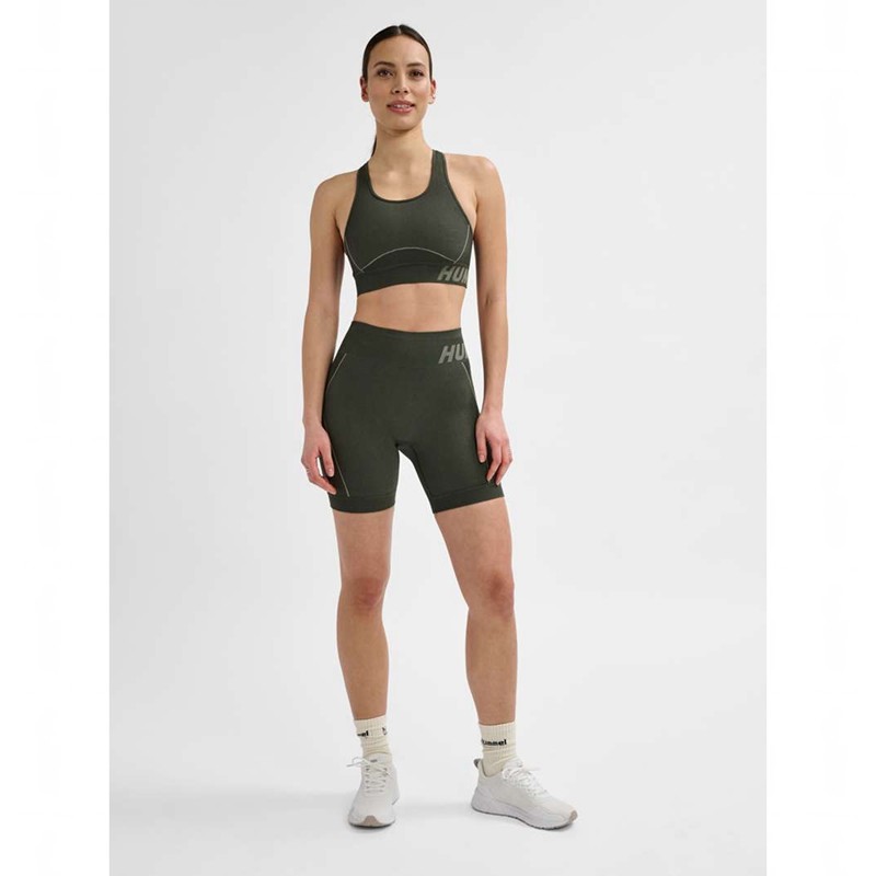 Dámské Kraťasy Hummel Te Christel Seamless Zelene | 976318-739