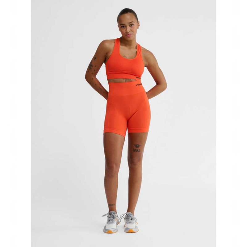 Dámské Kraťasy Hummel Tif Seamless Oranžové | 909370-836