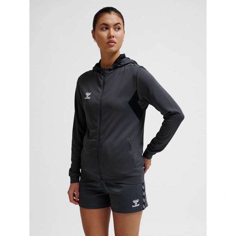 Dámské Mikina s Kapucí Hummel Authentic Pl Zip Černé | 292518-741