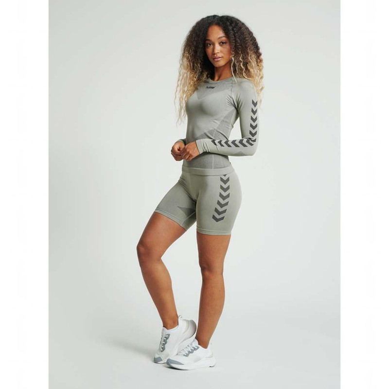 Dámské Mikina s Kapucí Hummel First Seamless Tr Sht Tigh W Šedé | 514451-865