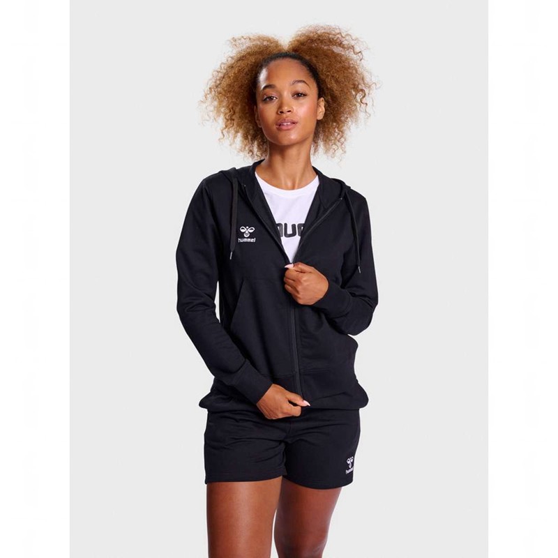 Dámské Mikina s Kapucí Hummel Go 2.0 Zip Černé | 985688-948