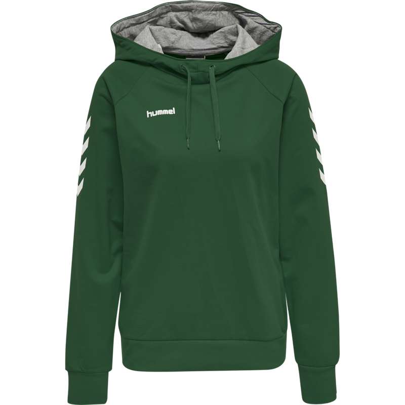 Dámské Mikina s Kapucí Hummel Go Cotton Zelene | 342721-358