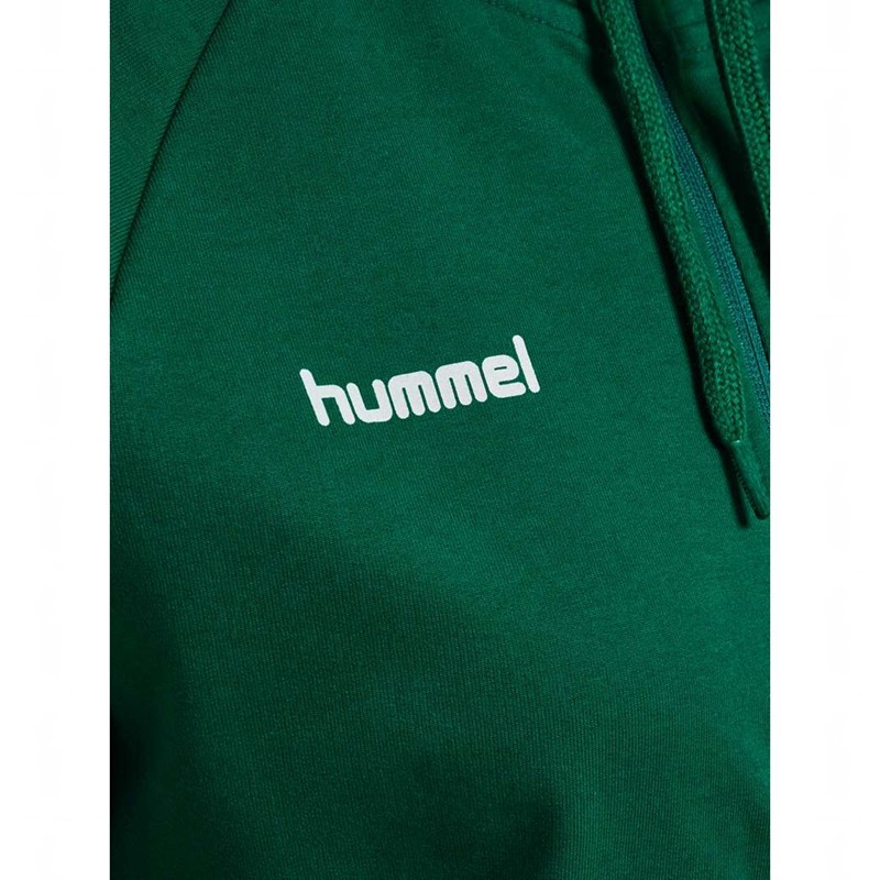 Dámské Mikina s Kapucí Hummel Go Cotton Zip Zelene | 816908-583