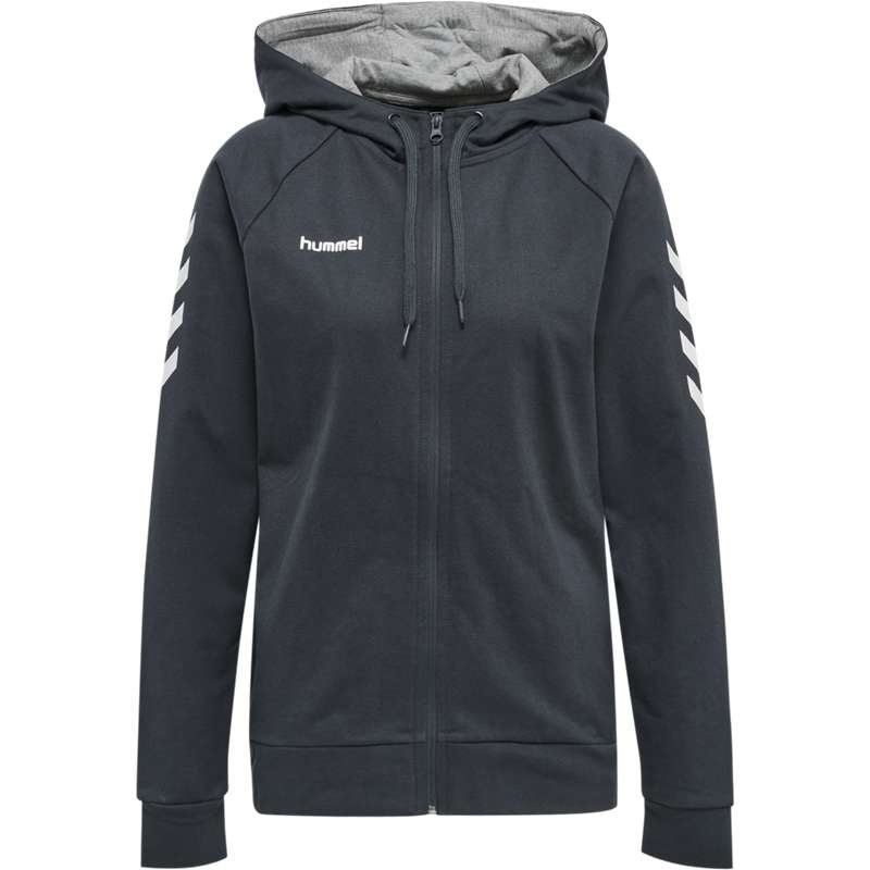 Dámské Mikina s Kapucí Hummel Go Cotton Zip Černé | 815657-882