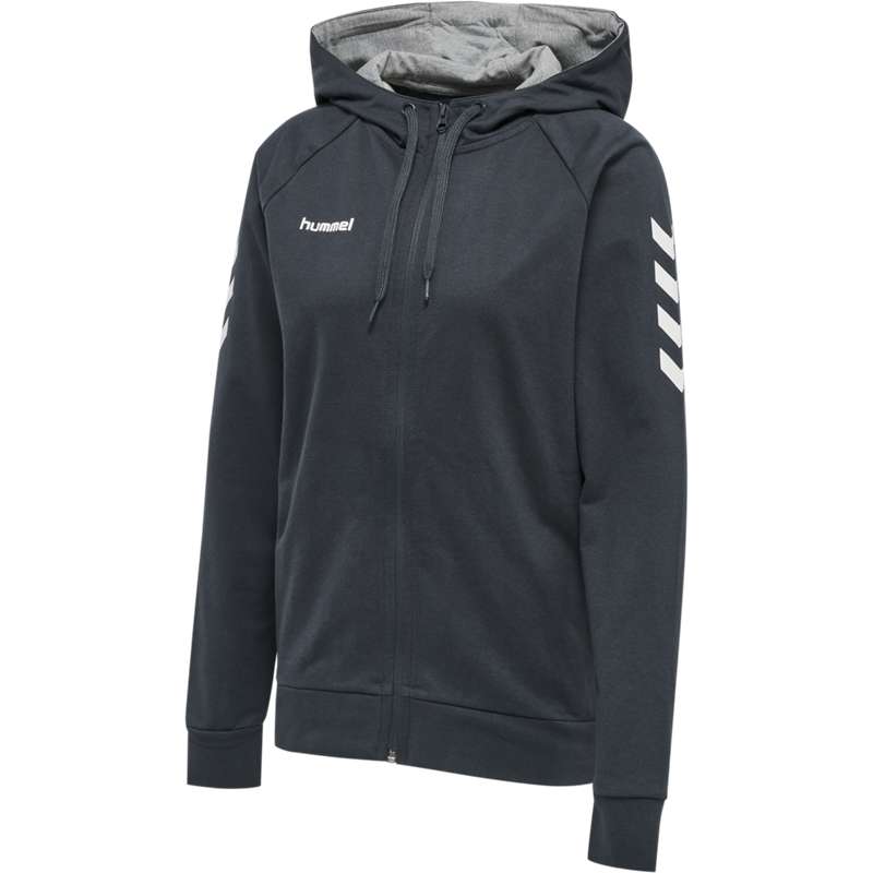 Dámské Mikina s Kapucí Hummel Go Cotton Zip Černé | 815657-882