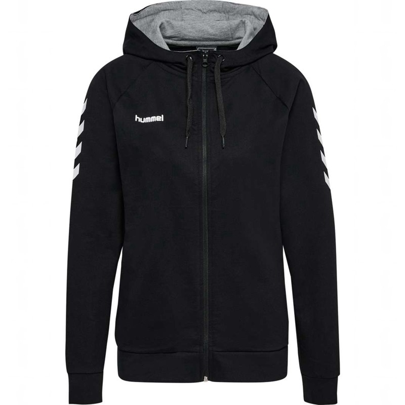 Dámské Mikina s Kapucí Hummel Go Cotton Zip Černé | 317828-117