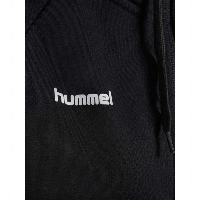 Dámské Mikina s Kapucí Hummel Go Cotton Zip Černé | 317828-117