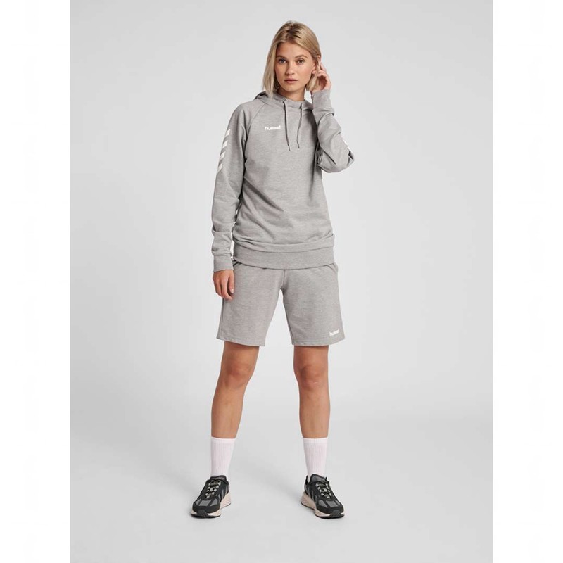 Dámské Mikina s Kapucí Hummel Go Cotton Šedé | 060771-083