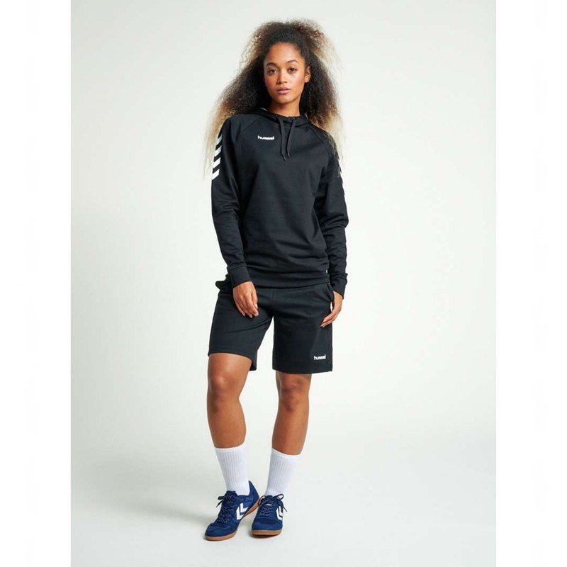 Dámské Mikina s Kapucí Hummel Go Cotton Černé | 392343-043