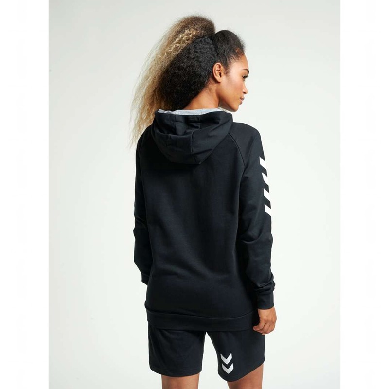 Dámské Mikina s Kapucí Hummel Go Cotton Černé | 392343-043
