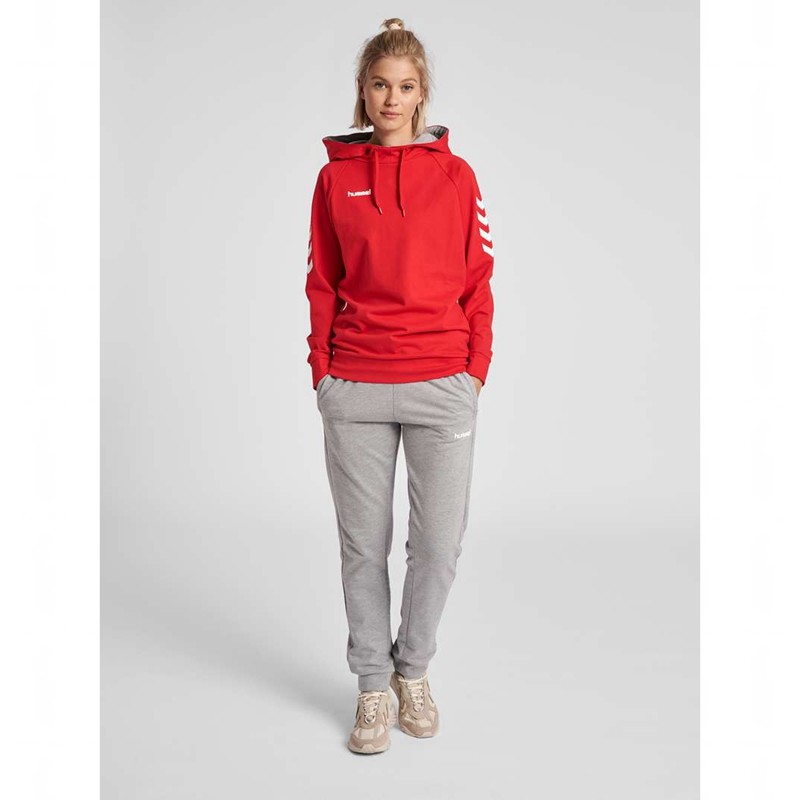 Dámské Mikina s Kapucí Hummel Go Cotton Červené | 897401-896