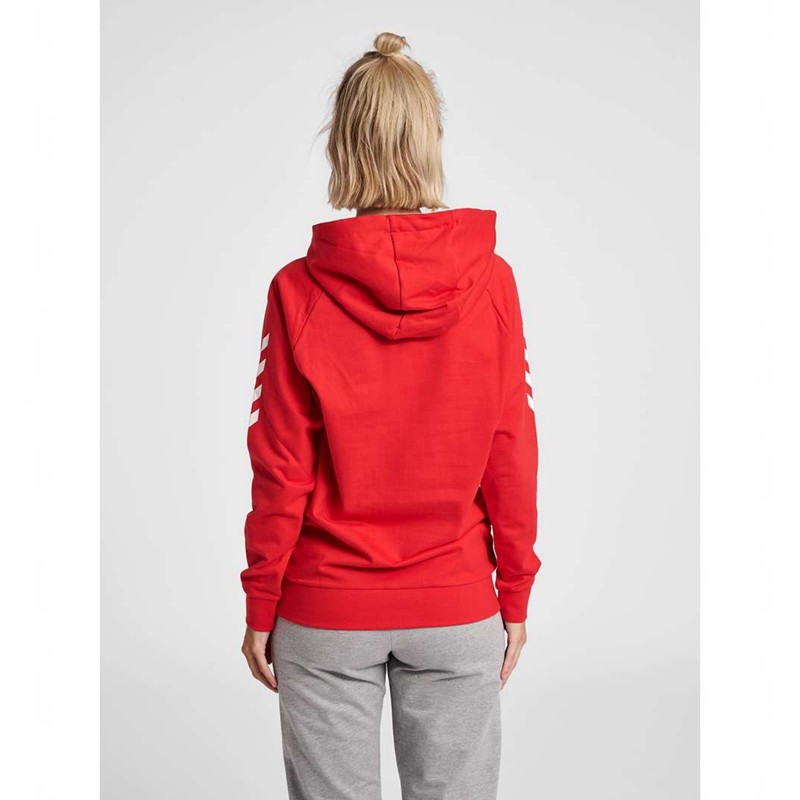 Dámské Mikina s Kapucí Hummel Go Cotton Červené | 897401-896