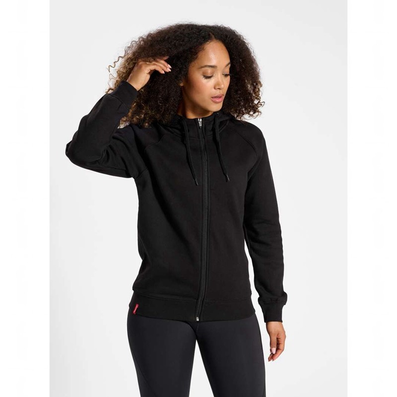 Dámské Mikina s Kapucí Hummel Red Classic Zip Černé | 062023-910