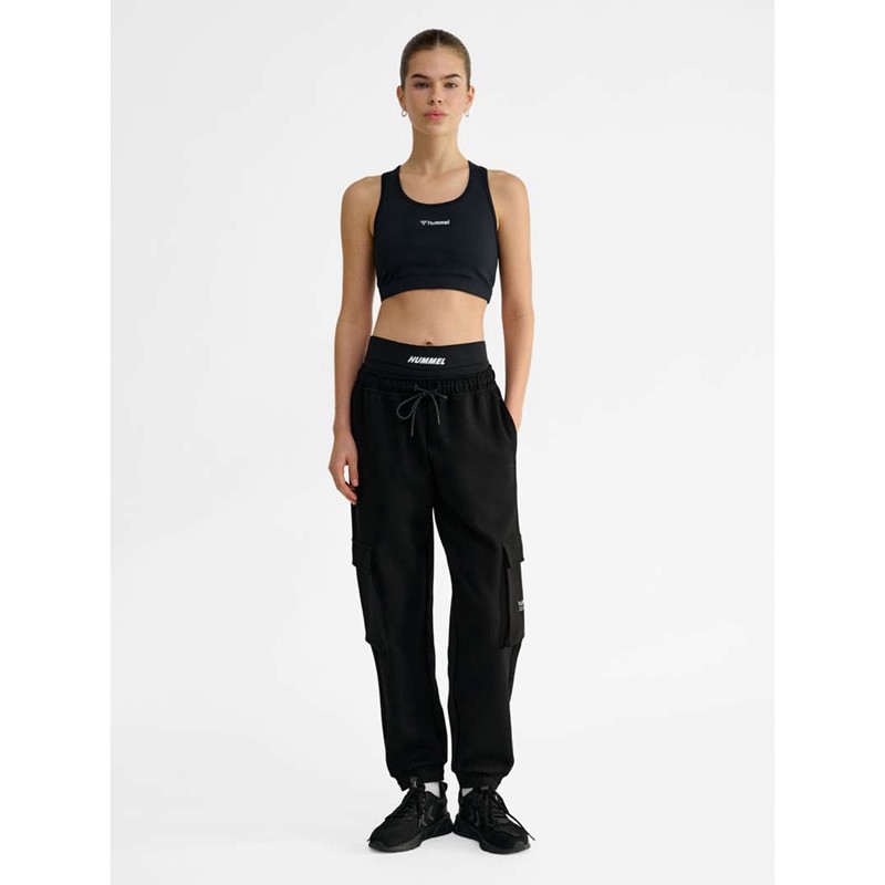 Dámské Mikina s Kapucí Hummel Tech Fleece Loose Cargo Černé | 592442-710
